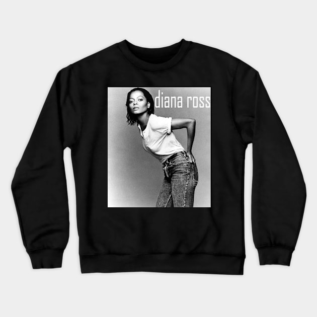 Diana Ross Grayscale Crewneck Sweatshirt by kilshamy